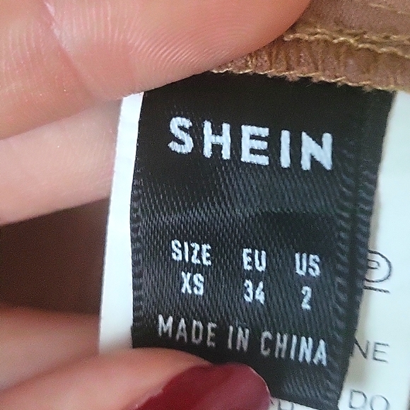 Shein Tan Button Down Midi Skirt - Picture 6 of 7